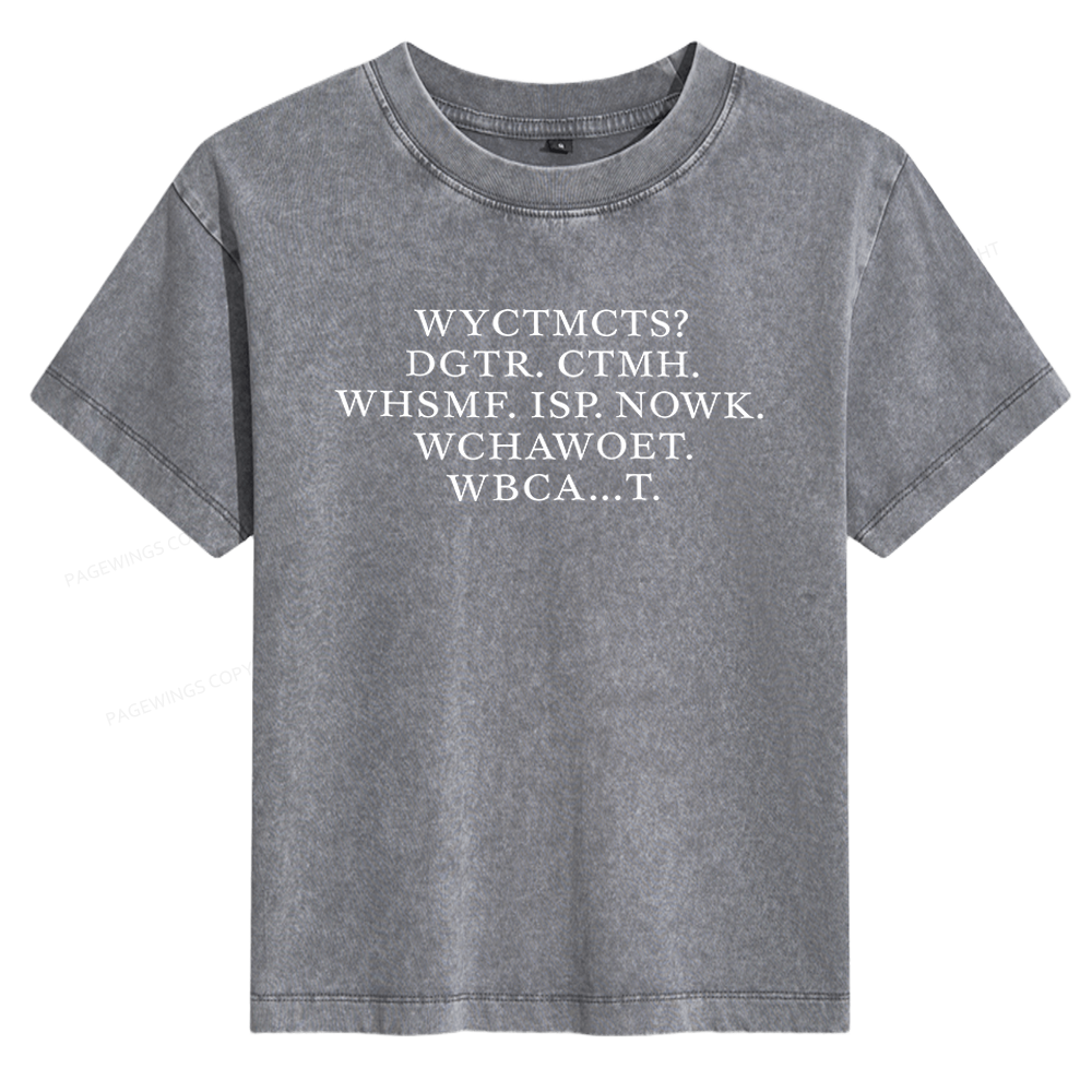 Pagewings Romance Book Women's Washed T-shirt