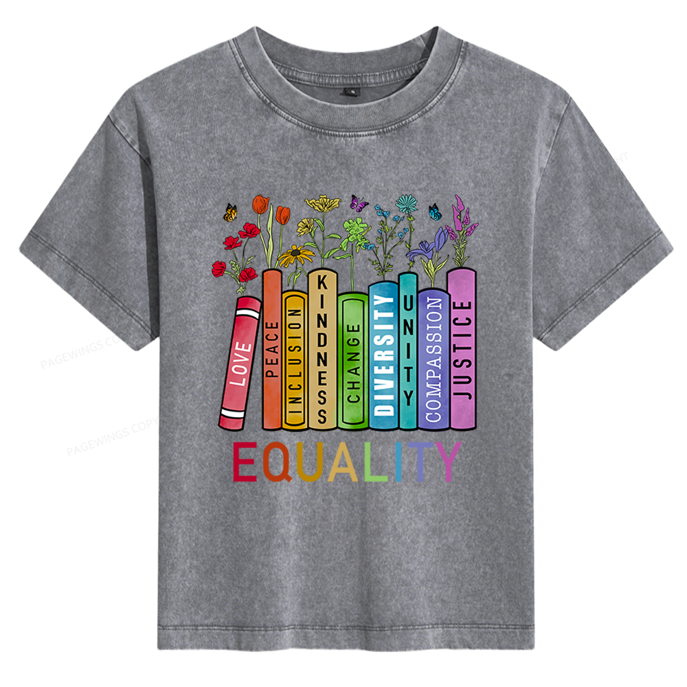 Pagewings Equal Rights Women's Washed T-shirt