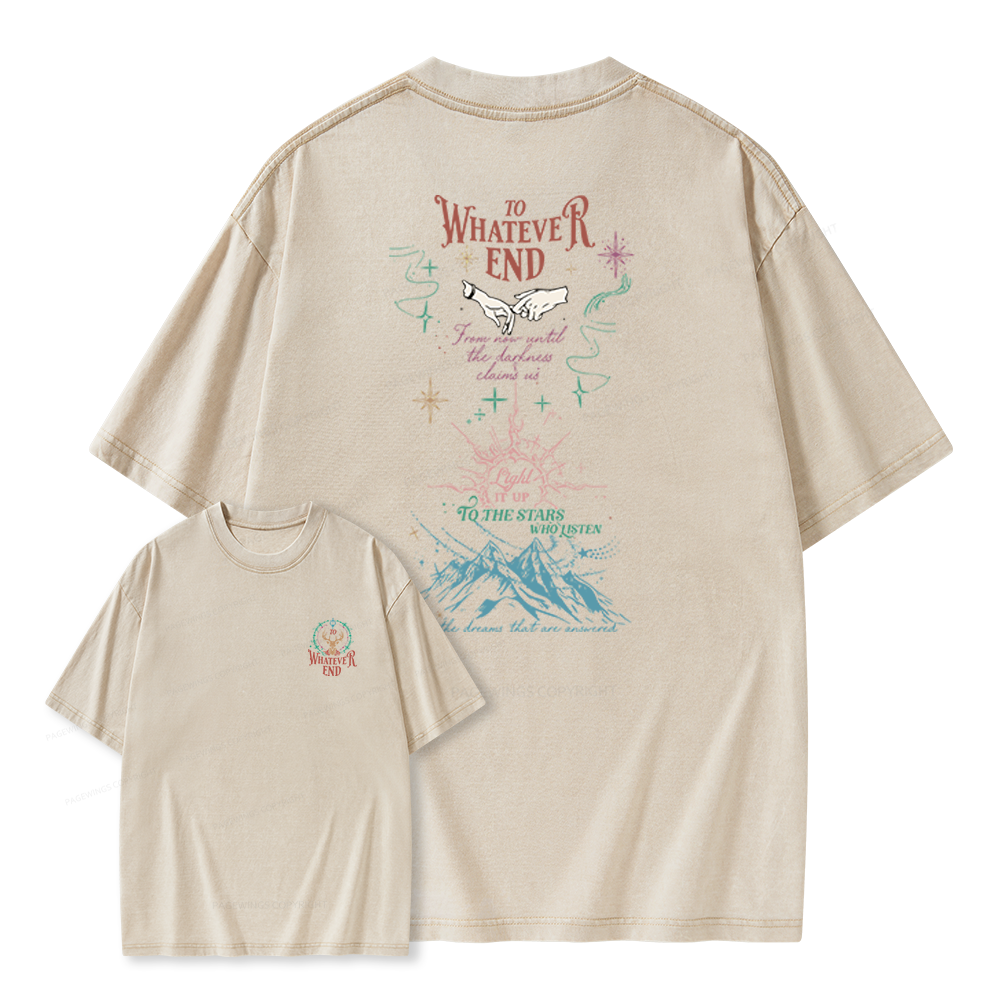 Pagewings Whatever End Unisex Washed T-shirt