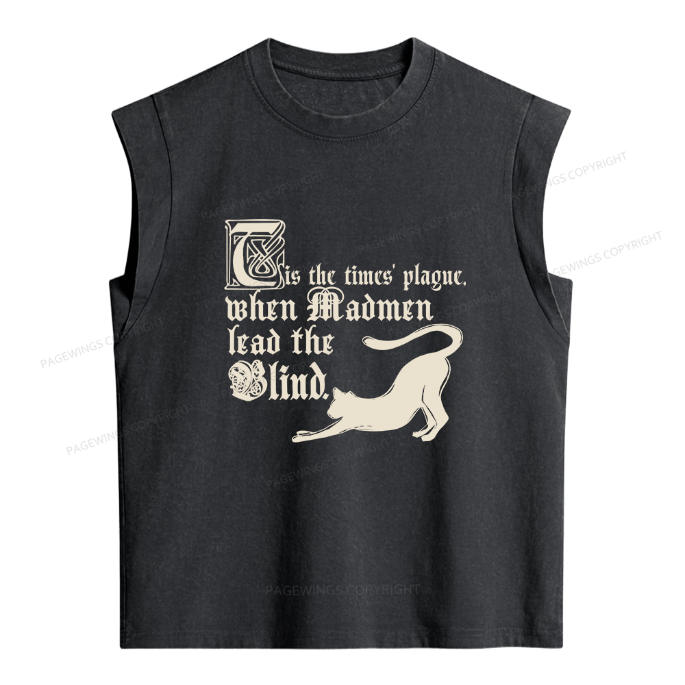 Pagewings When Madmen Lead The Blind Women's Washed Tank Top