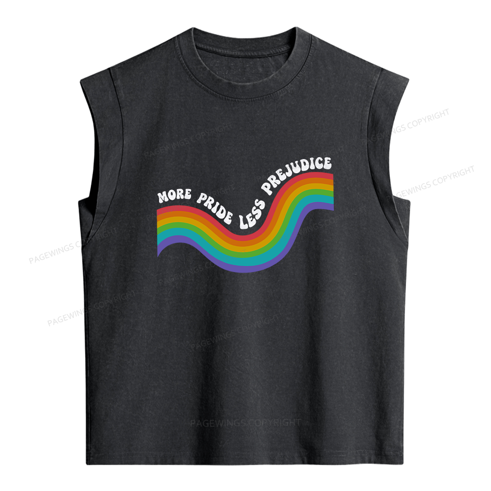 Pagewings More Pride Less Prejudice Women's Washed Tank Top
