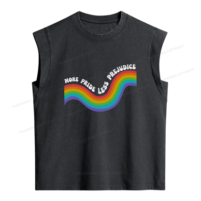 Pagewings More Pride Less Prejudice Women's Washed Tank Top