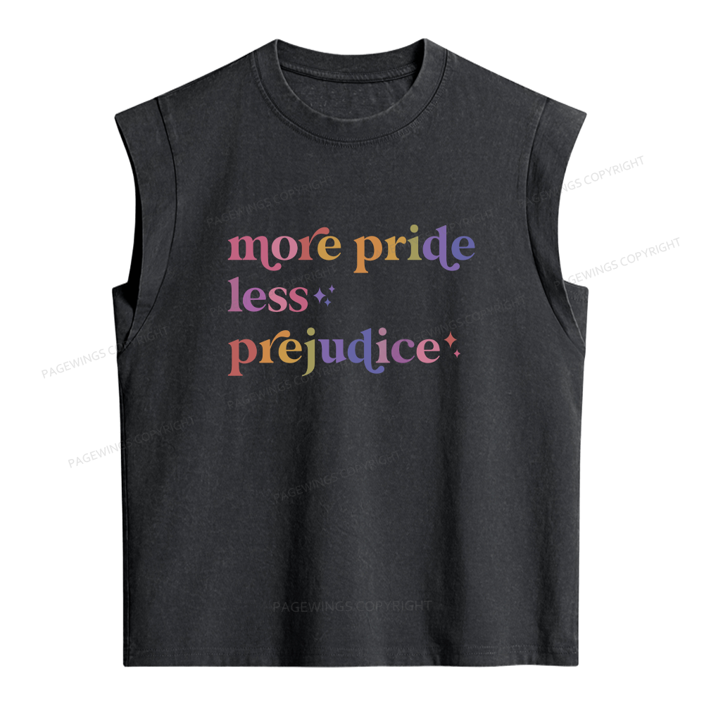 Pagewings More Pride Less Prejudice Women's Washed Tank Top