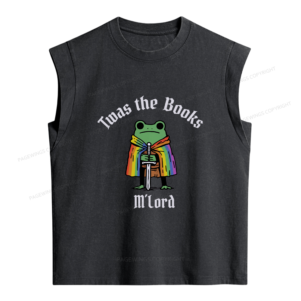 Pagewings Twas the Books Women's Washed Tank Top