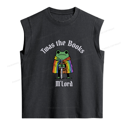 Pagewings Twas the Books Women's Washed Tank Top