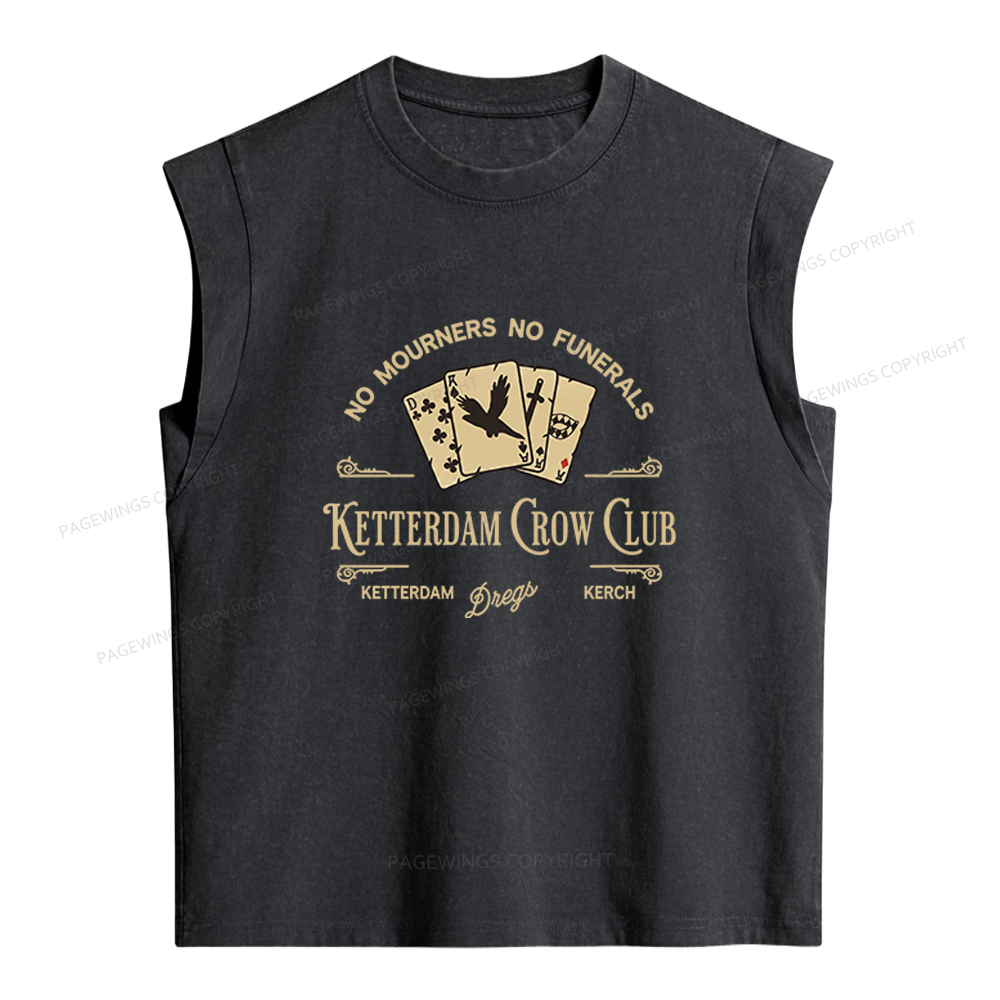 Pagewings Ketterdam Crow Club Women's Washed Tank Top