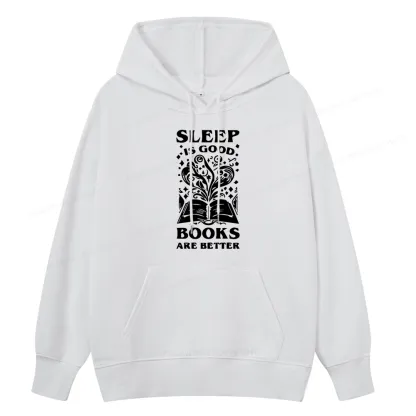 Pagewings Sleep is Good Books are Better Unisex Classic Hoodie