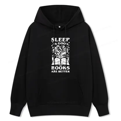 Pagewings Sleep is Good Books are Better Unisex Classic Hoodie