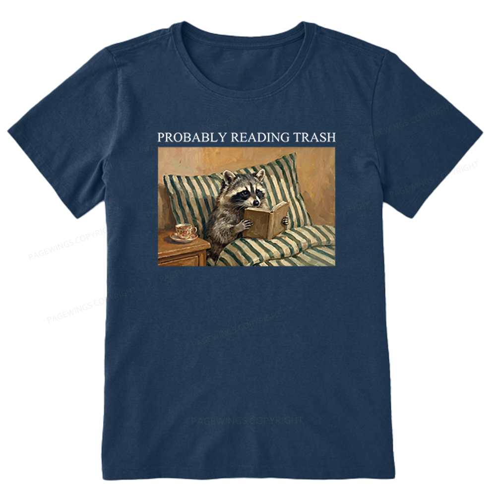 Pagewings Reading Trash Racoon Unisex Classic T-shirt