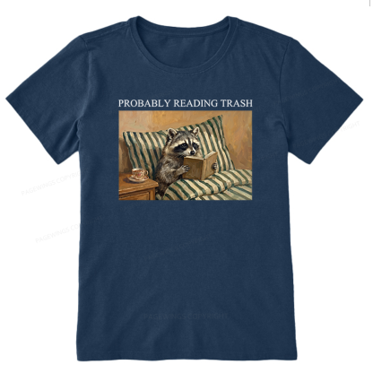 Pagewings Reading Trash Racoon Unisex Classic T-shirt