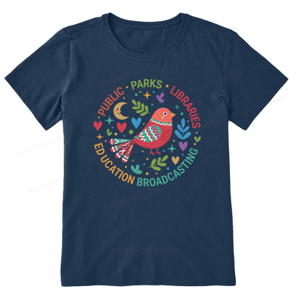 Pagewings Public Parks Libraries Education Unisex Classic T-shirt