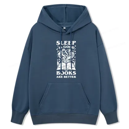 Pagewings Sleep is Good Books are Better Unisex Classic Hoodie