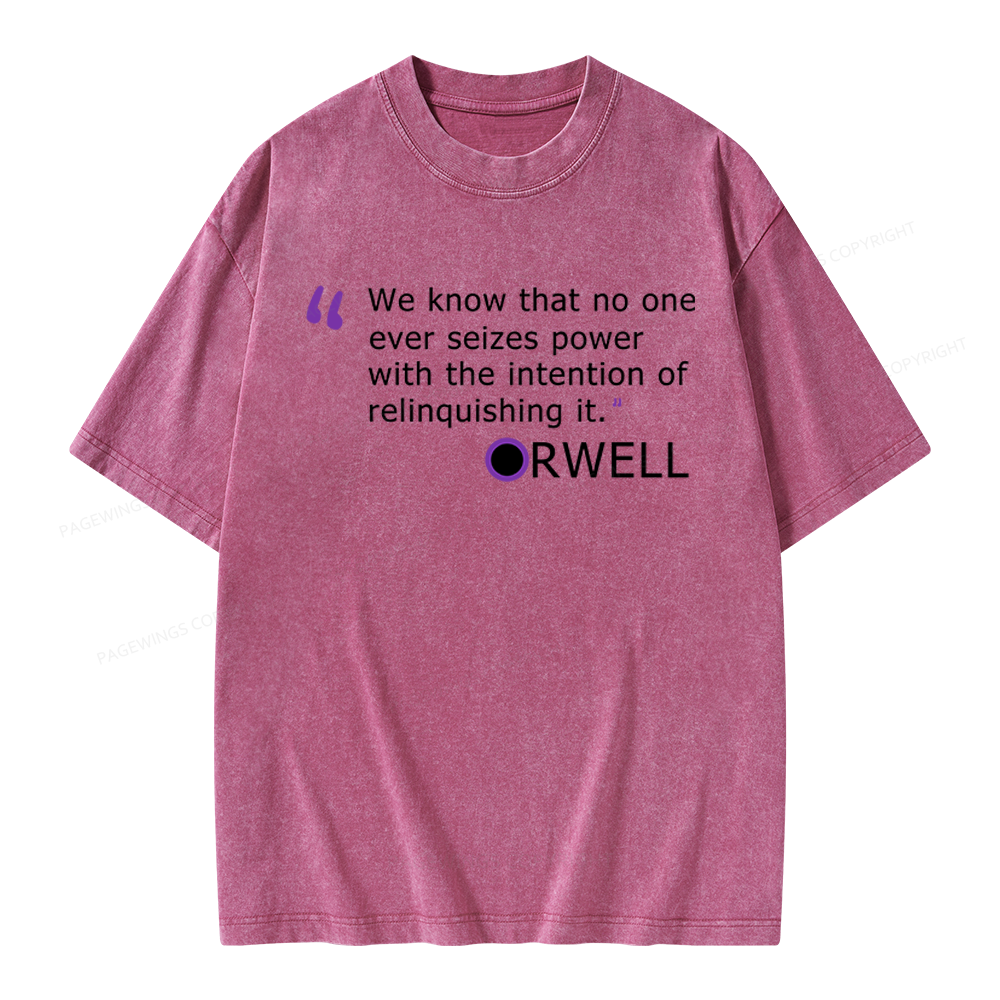 Pagewings Dystopia Quote Unisex Washed T-shirt