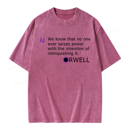 Pagewings Dystopia Quote Unisex Washed T-shirt
