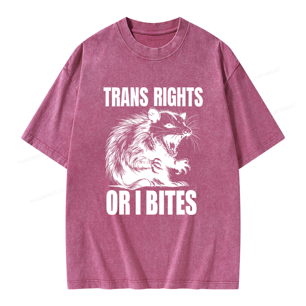 Pagewings Trans Rights Unisex Washed T-shirt
