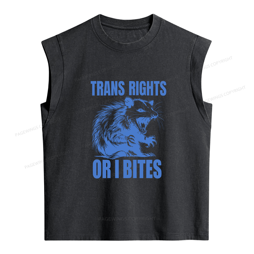 Pagewings Trans Rights Women's Washed Tank Top