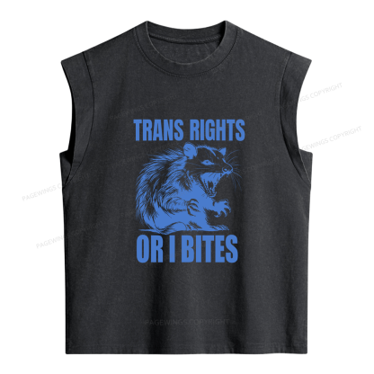 Pagewings Trans Rights Women's Washed Tank Top