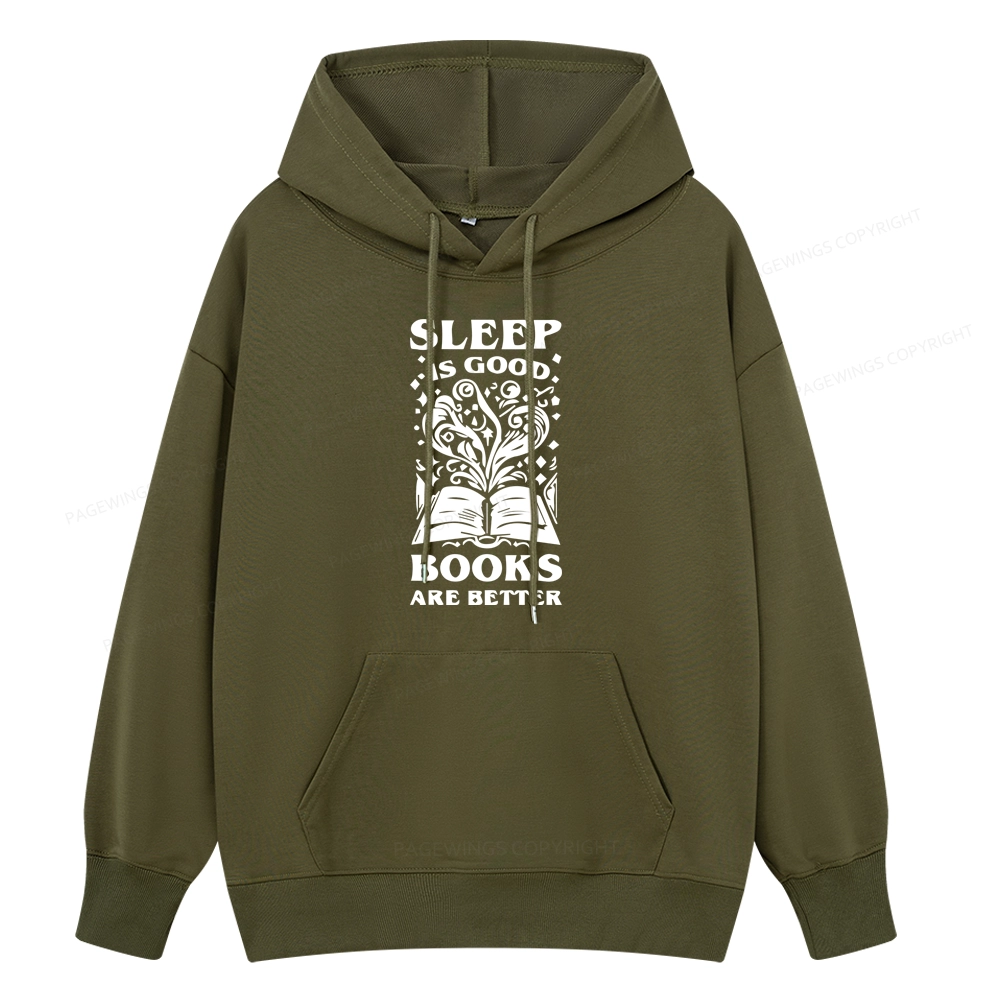 Pagewings Sleep is Good Books are Better Unisex Classic Hoodie
