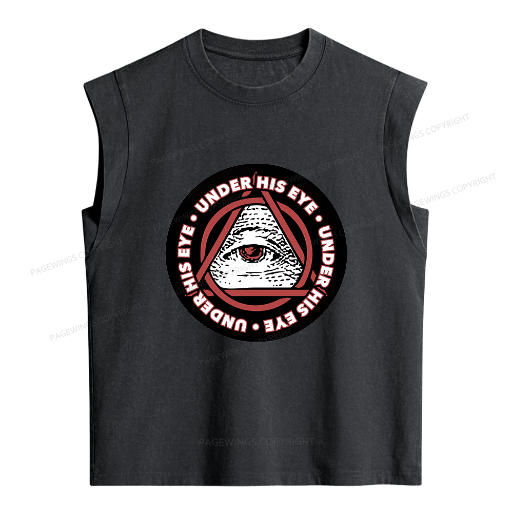 Pagewings Under His Eye Women's Washed Tank Top