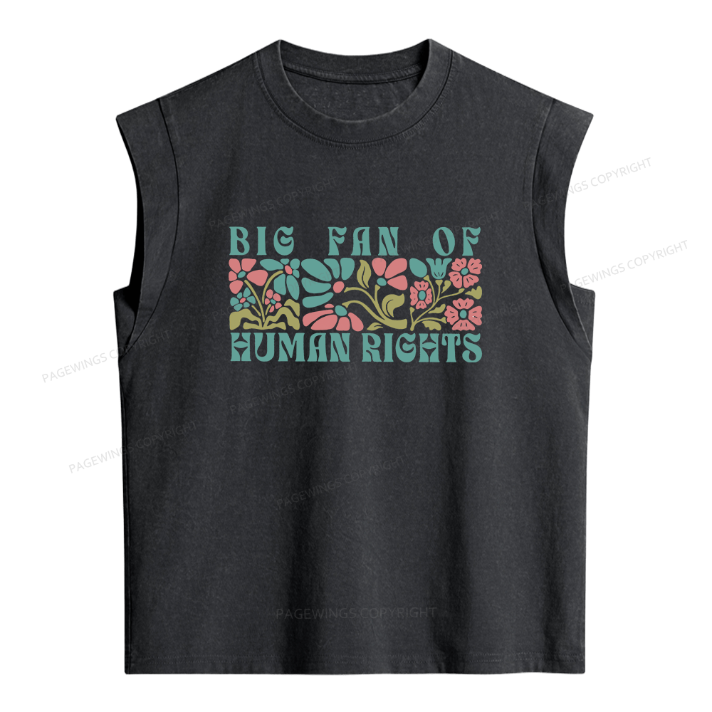 Pagewings Boho Human Rights Women's Washed Tank Top