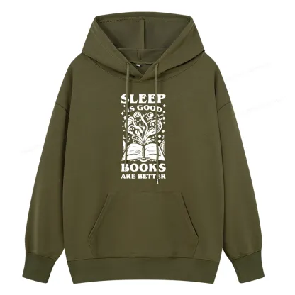 Pagewings Sleep is Good Books are Better Unisex Classic Hoodie
