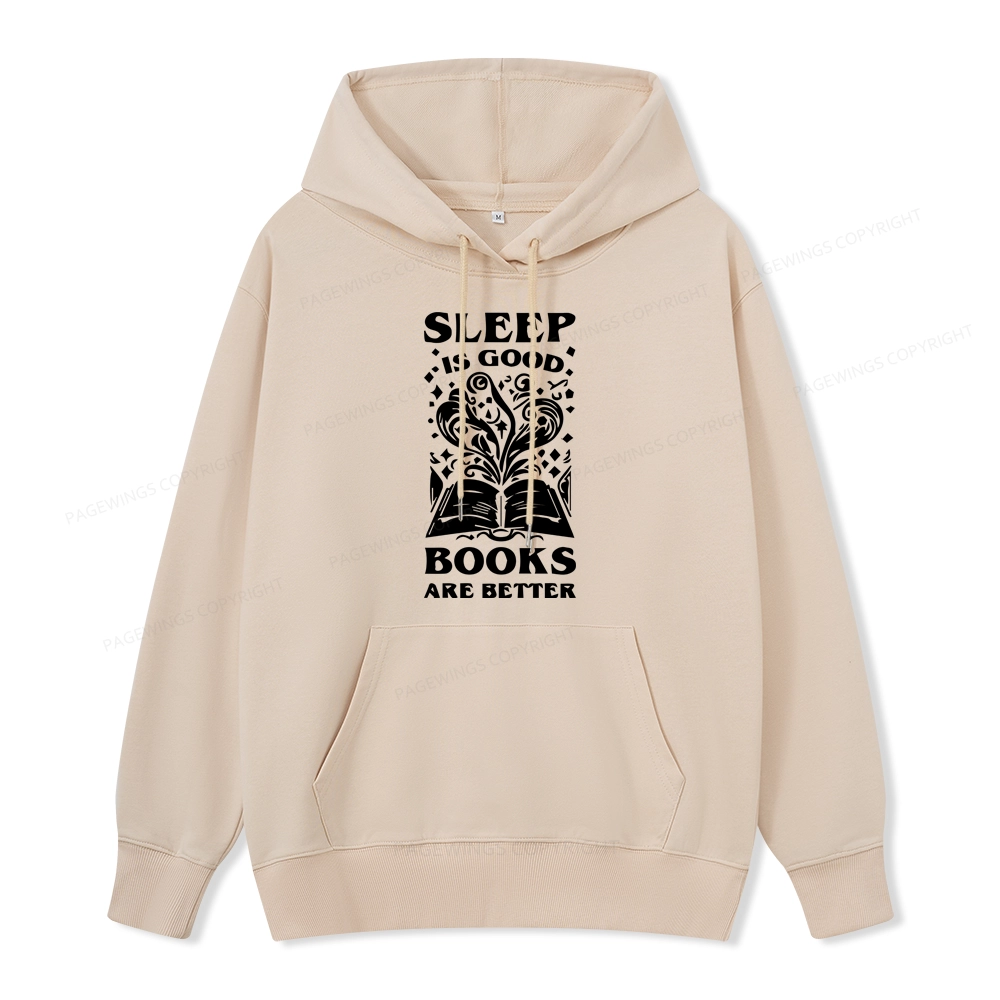 Pagewings Sleep is Good Books are Better Unisex Classic Hoodie