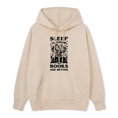 Pagewings Sleep is Good Books are Better Unisex Classic Hoodie