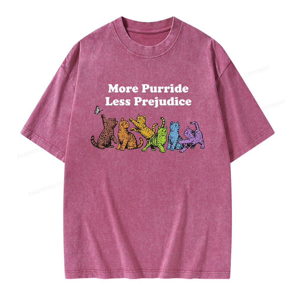 Pagewings More Purride Less Prejudice Unisex Washed T-shirt