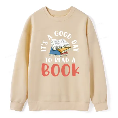 Pagewings It’s a Good Day to Read a Book Unisex Classic Sweatshirt