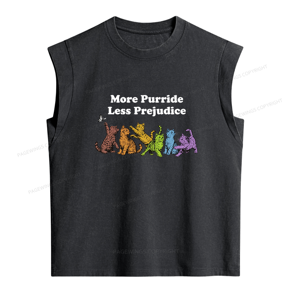 Pagewings More Pride Less Prejudice Women's Washed Tank Top