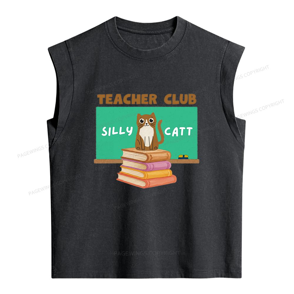 Pagewings Teacher Club Women's Washed Tank Top