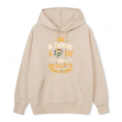 Pagewings A Book A Day Keeps Reality Away Unisex Classic Hoodie