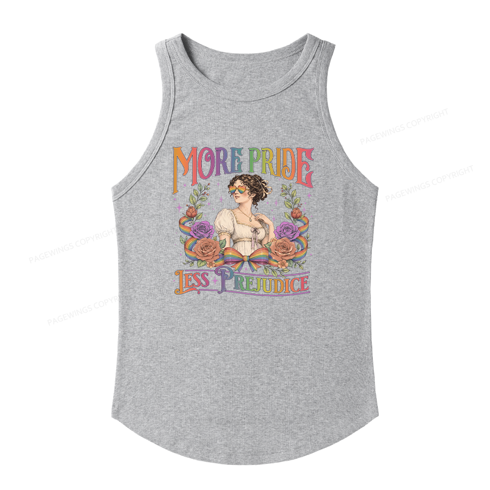 Pagewings More Pride Less Prejudice Women's Fitted Tank Top