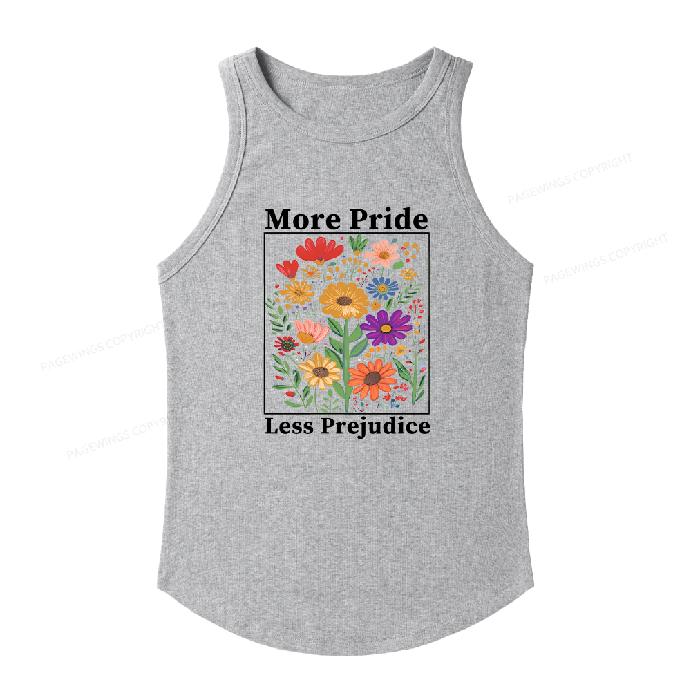 Pagewings More Pride Less Prejudice Women's Fitted Tank Top