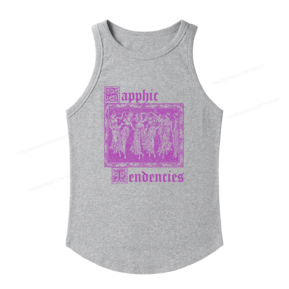 Pagewings Sapphic Tendencies Women's Fitted Tank Top