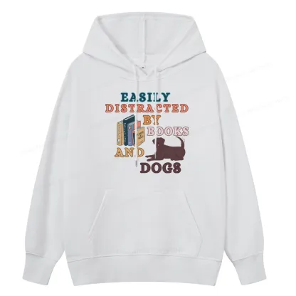 Pagewings Easily Distracted By Books And Labrador Unisex Classic Hoodie