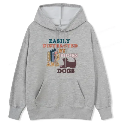 Pagewings Easily Distracted By Books And Labrador Unisex Classic Hoodie