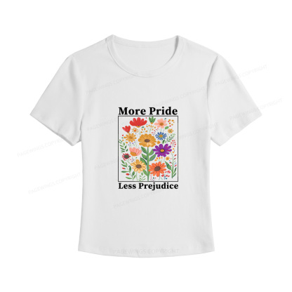 Pagewings Pagewings More Pride Less Prejudice Women's Baby Tee