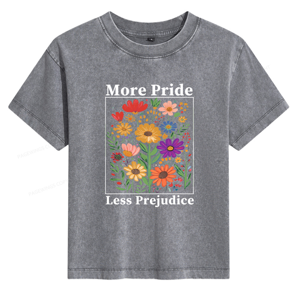 Pagewings More Pride Less Prejudice Women's Washed T-shirt