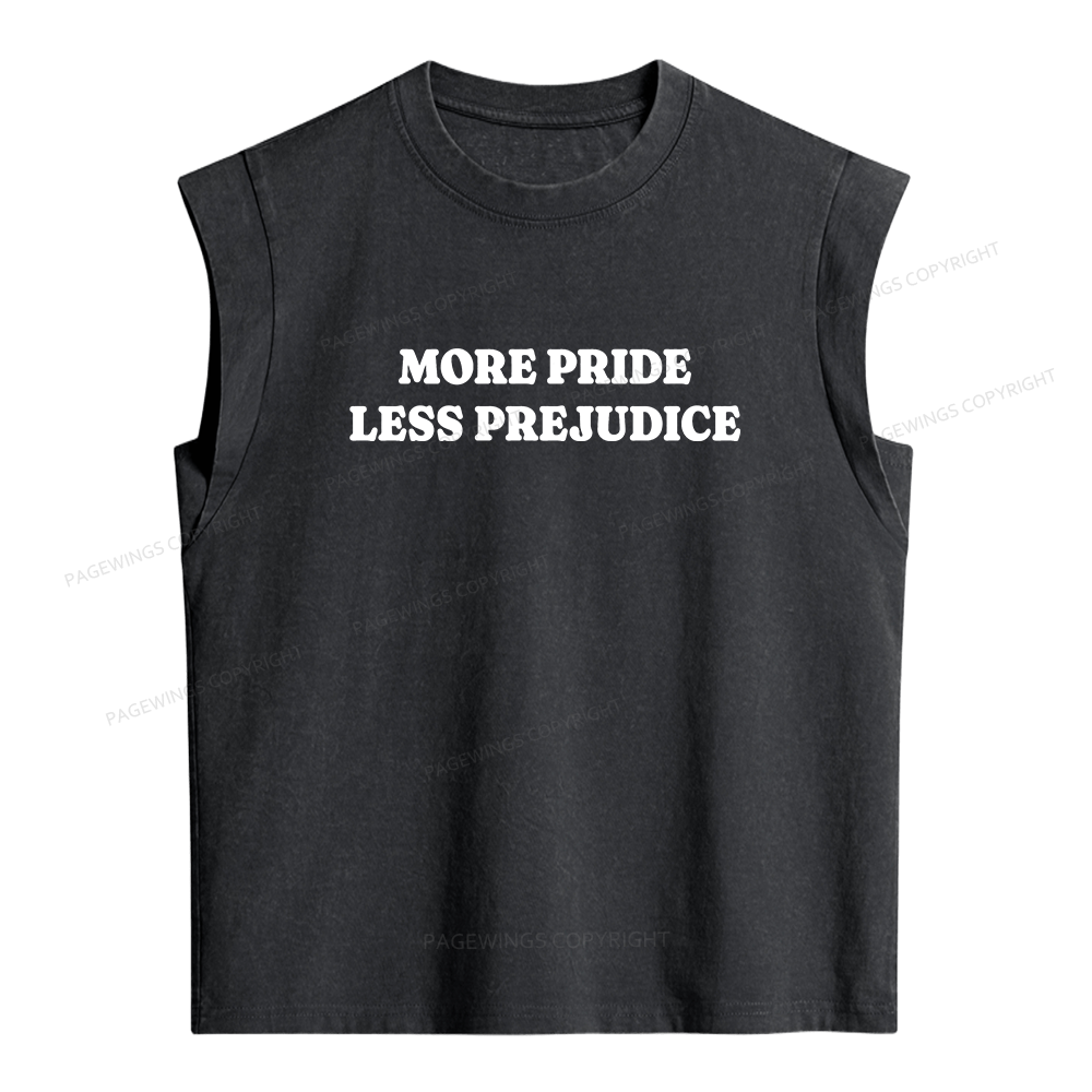Pagewings More Pride Less Prejudice Women's Washed Tank Top