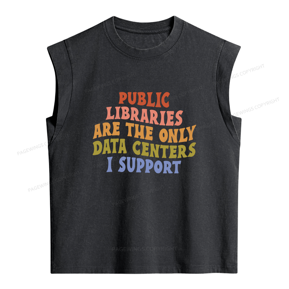 Pagewings Public Libraries Women's Washed Tank Top