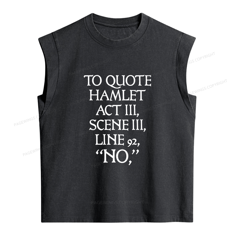 Pagewings To Quote Hamlet Women's Washed Tank Top