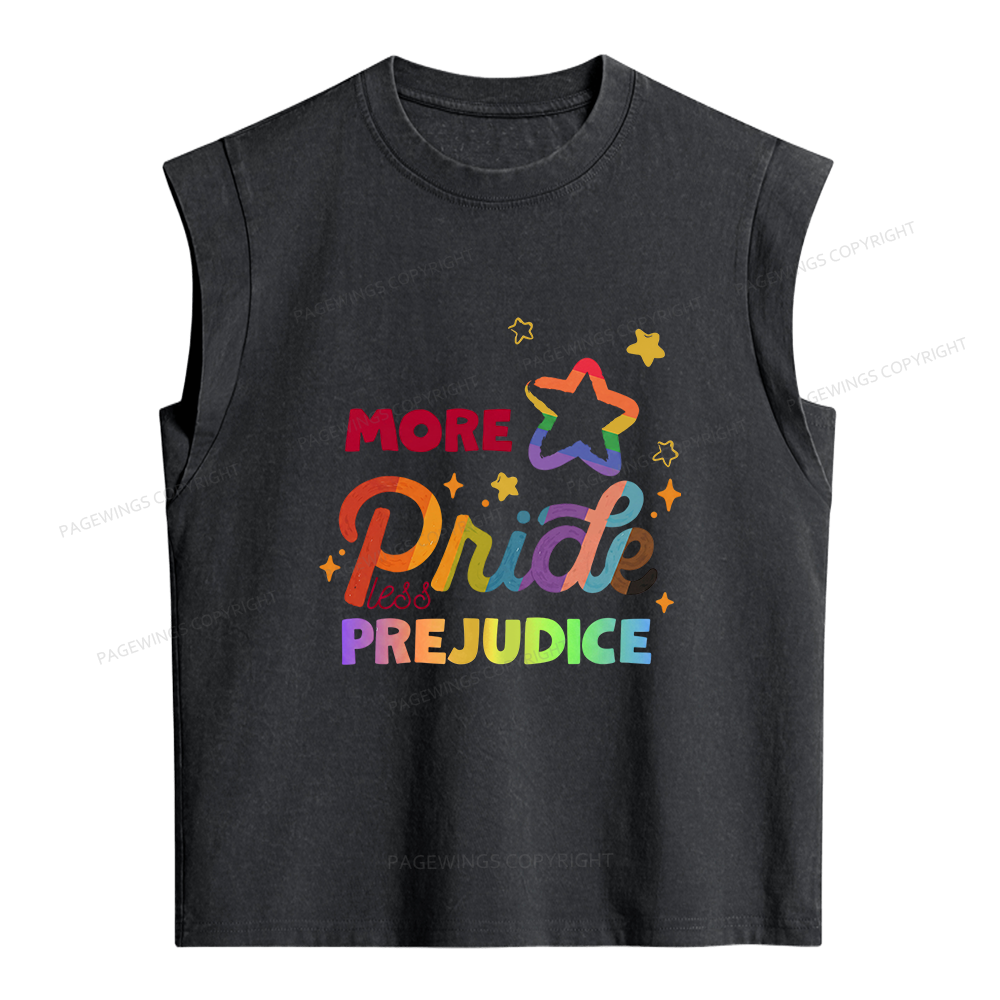 Pagewings More Pride Less Prejudice Women's Washed Tank Top