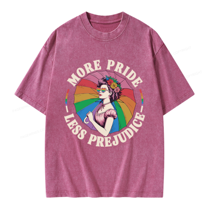 Pagewings More Pride Less Prejudice Unisex Washed T-shirt