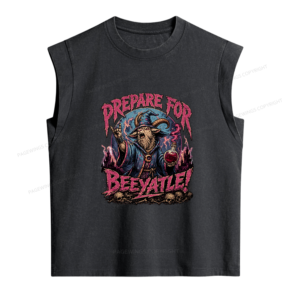 Pagewings Prepare For Beeyatle Women's Washed Tank Top