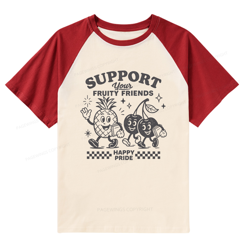 Pagewings Fruity Friends Raglan T-shirt
