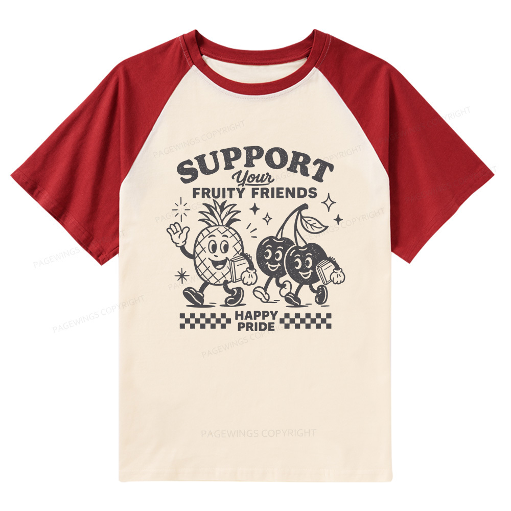 Pagewings Fruity Friends Raglan T-shirt