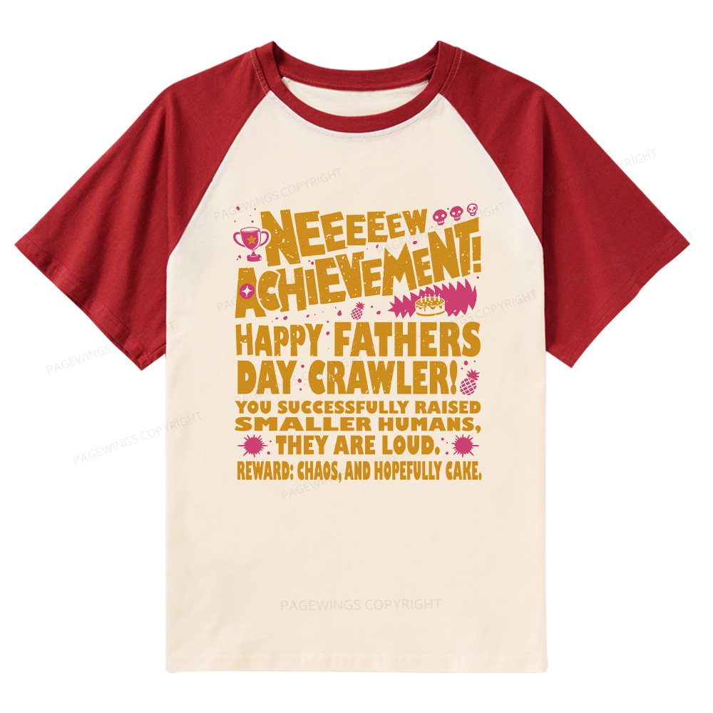 Pagewings Dad Achievement Raglan T-shirt