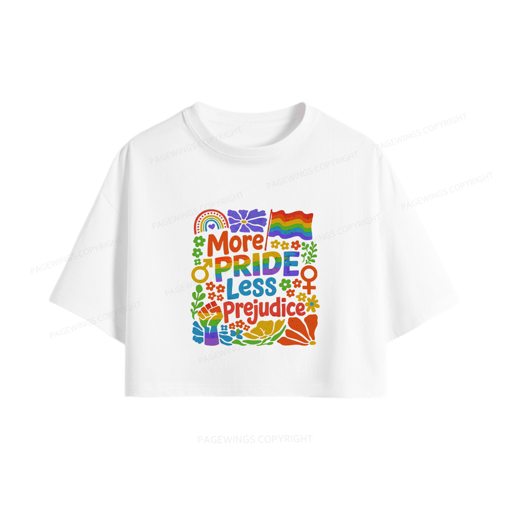 Pagewings More Pride Less Prejudice Women Crop Tops