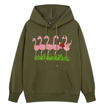 Pagewings Funny Flamingo Reading Book Unisex Classic Hoodie